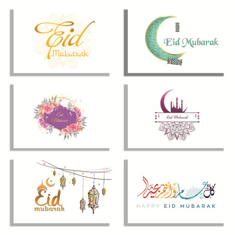 Ramadan Decoration Golden Black Banner Balloon Disposable Dinnerware Set Paper Plate EID Mubarak Party Decoration Muslim favor