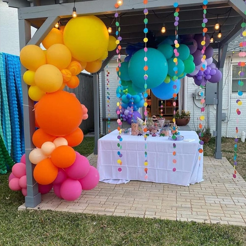 Rainbow Balloon Arch Garland Kit Multicolor Latex Ballons For Carnival Circus Theme Birthday Wedding Decor Baby Shower Party