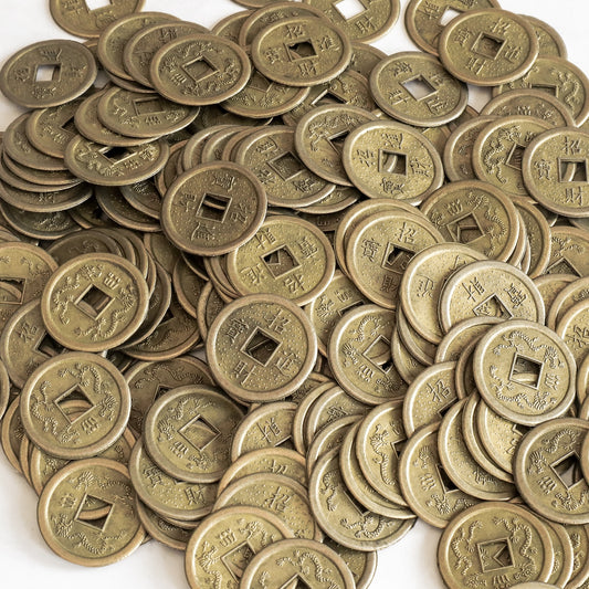 10/50/100Pcs Chinese Feng Shui Lucky Coins Antique Fortune Money Dragon Coin for Wealth and Success Best Wishes Gifts for Kids