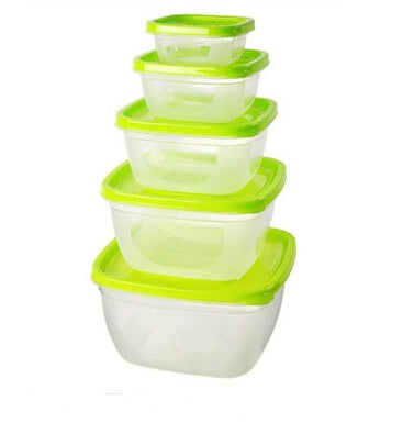 5 Pieces Sets plastic Lunch Box Portable Bowl Food Container Lunchbox Eco-Friendly Food Storage Boxes Kitchen Seal Box