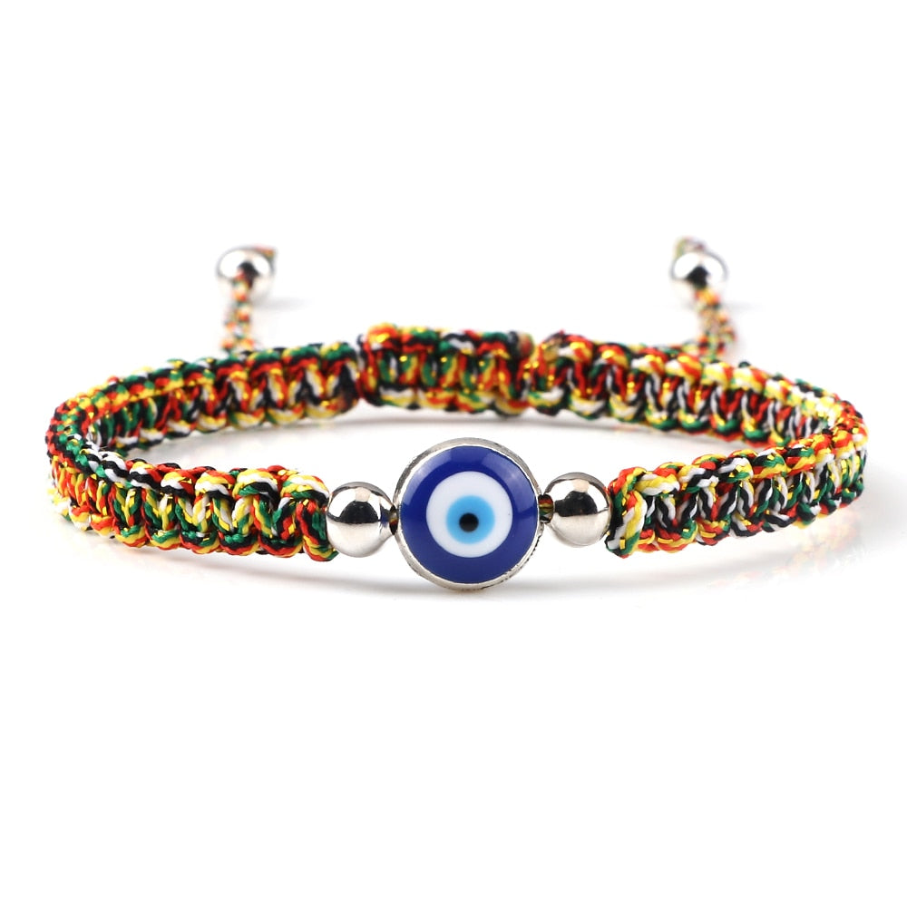 New Evil Eye Braided Bracelet Lucky Red Black Color Thread Couple Chain Handmade Prayer Bangles Pulsera Jewelry Gift for Friend