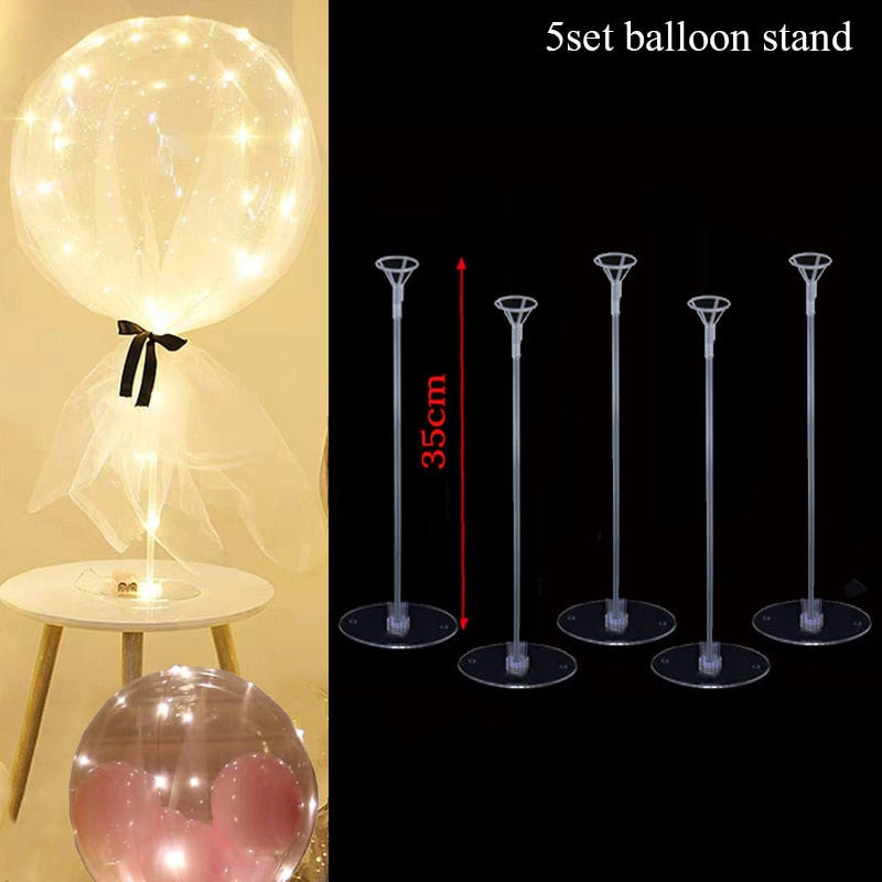 1set 7/10 Tubes Balloon Stand Holder Column Balloons Arch Stick Happy Birthday Ballon Kids Baby Shower Wedding Party Decoration