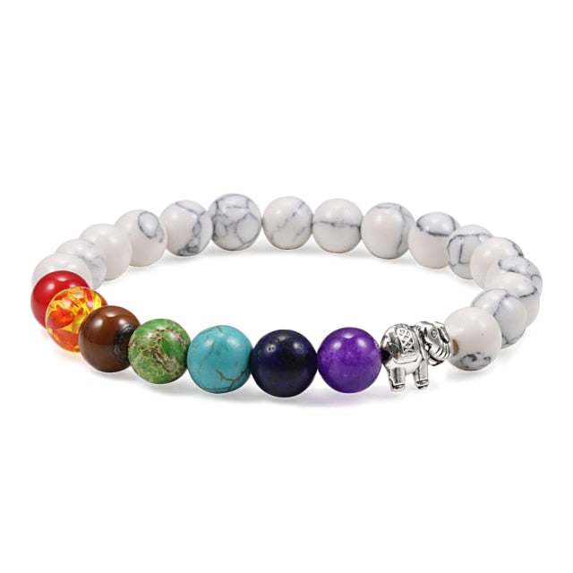 7 Chakra Bracelet Natural Lava Stone Wooden Bead Pendant Bracelets Bangles Buddha Prayer Healing Balance Charm Yoga Jewelry Gift