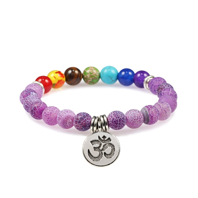 7 Chakra Bracelet Natural Lava Stone Wooden Bead Pendant Bracelets Bangles Buddha Prayer Healing Balance Charm Yoga Jewelry Gift