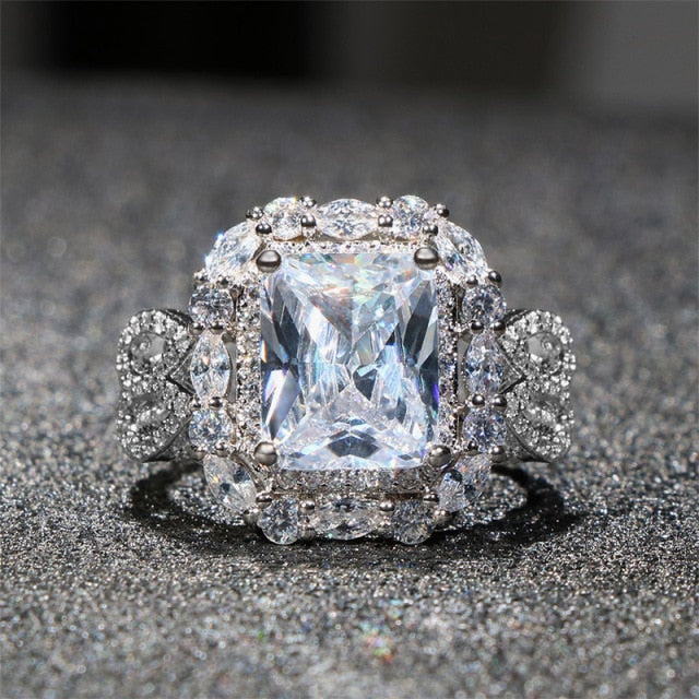 Cellacity Geometry Silver 925 Rings for Women Fine Jewelry with Color Gemstones Citrine Pink Crystal Female Anniversary Ring