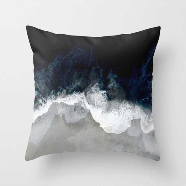 New Summer Blue Beach Pillow Cushion Case Hot Tropical Ocean Palm Print Throw Pillows Cover Livingroom Sofa Seats Bed Decoration