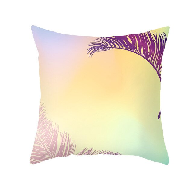 New Summer Blue Beach Pillow Cushion Case Hot Tropical Ocean Palm Print Throw Pillows Cover Livingroom Sofa Seats Bed Decoration