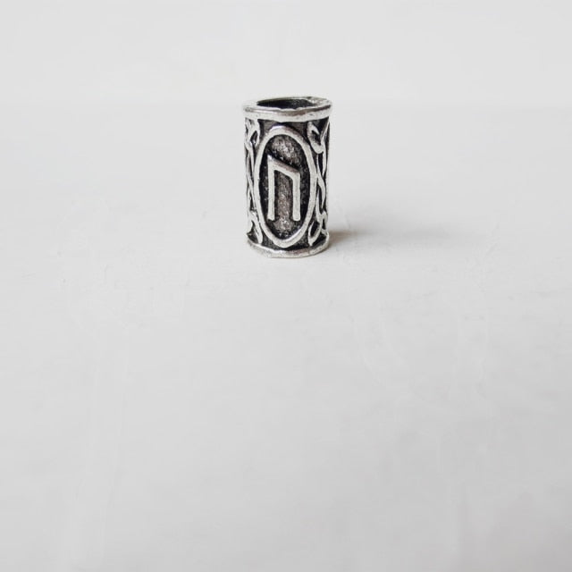 10pcs 24 Design Viking Runes Set Beard Beads Vintage Futhark Runes Hair Bead Beard Ring Asatru Viking Jewelry Norse Dreadlocks