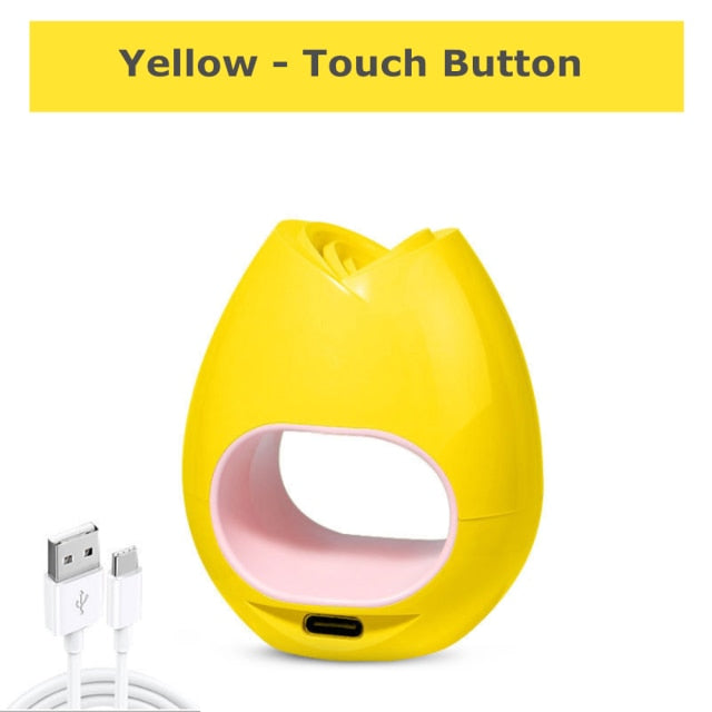 16W Mini UV LED Nail Dryer Curing Lamp Rose Shape Travel Pocket Size 60S Timer USB Portable Sun Light Button For Gel Polish
