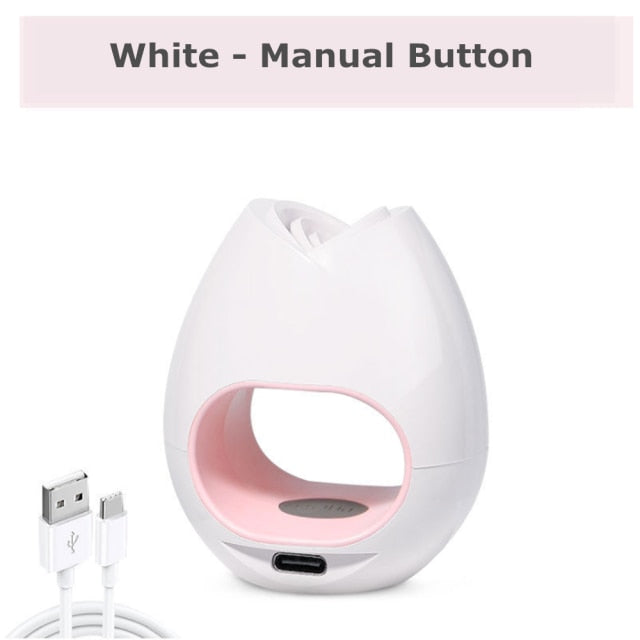 16W Mini UV LED Nail Dryer Curing Lamp Rose Shape Travel Pocket Size 60S Timer USB Portable Sun Light Button For Gel Polish