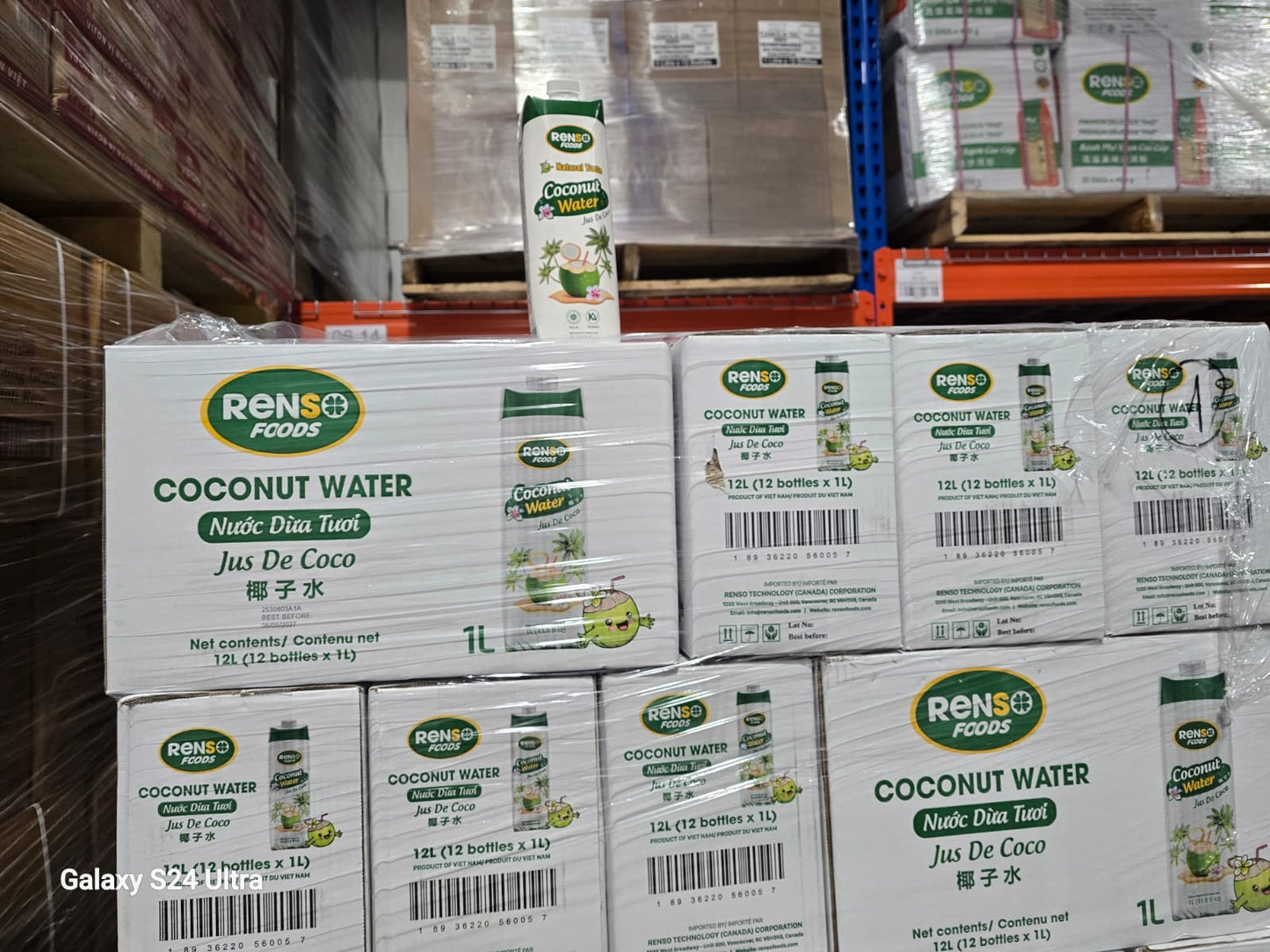 001. RENSO Coconut Water (1L, 12 Bottles/case)