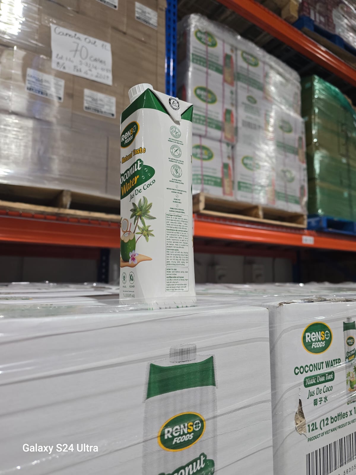001. RENSO Coconut Water (1L, 12 Bottles/case)