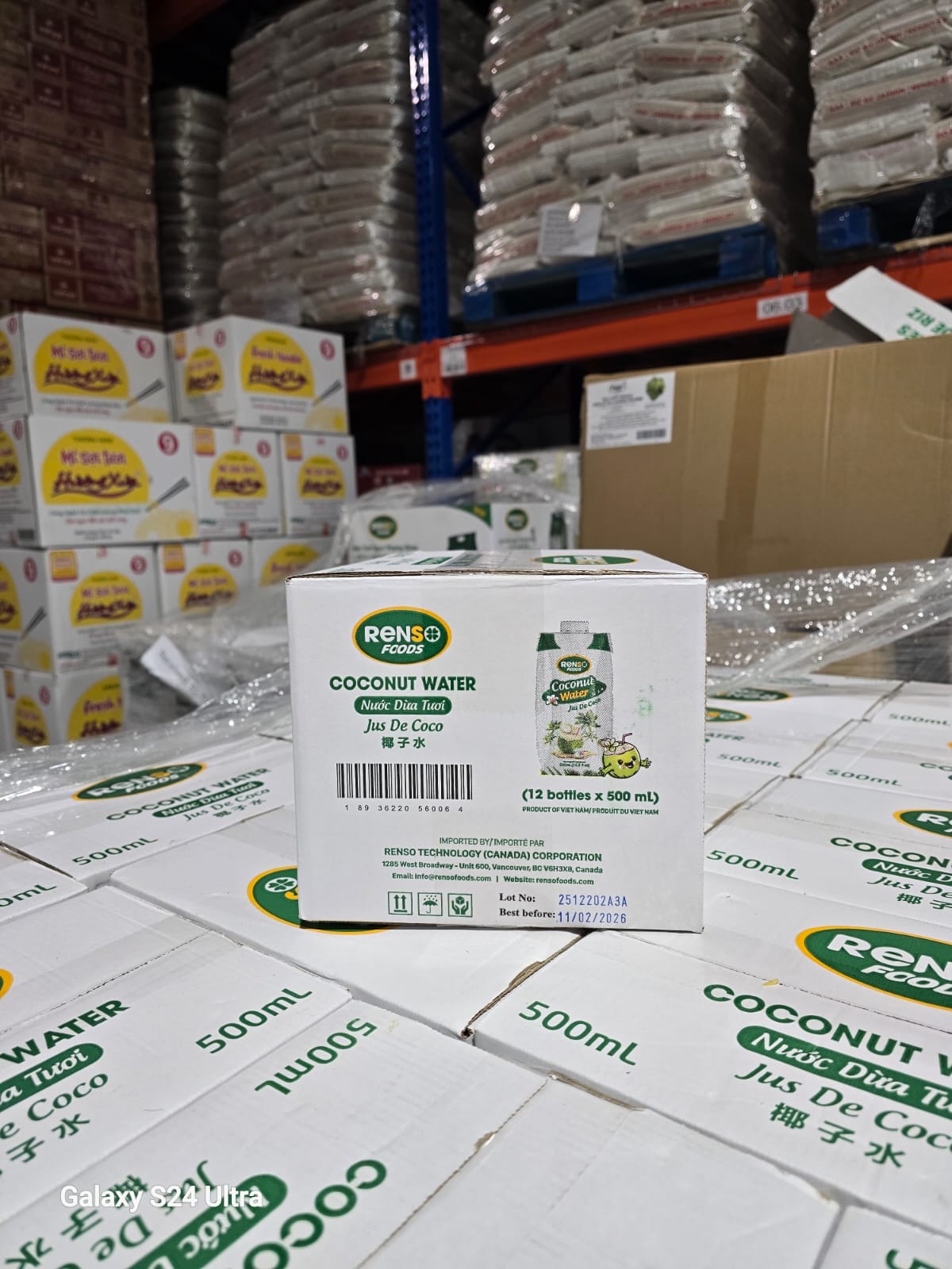 002. RENSO Coconut Water (500ml, 12 Bottles/case)
