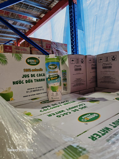 004. RENSO Coconut Water 100% Natural (1L, 12 Bottles/case)