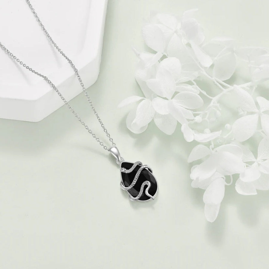 1pc Bohemian Feng Shui Drop Snake Necklace Jewelry Men & Women's Daily Wear Halloween Wear Exquisite Halloween Jewelry Gifts For Loved Ones And Friends