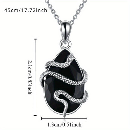 1pc Bohemian Feng Shui Drop Snake Necklace Jewelry Men & Women's Daily Wear Halloween Wear Exquisite Halloween Jewelry Gifts For Loved Ones And Friends