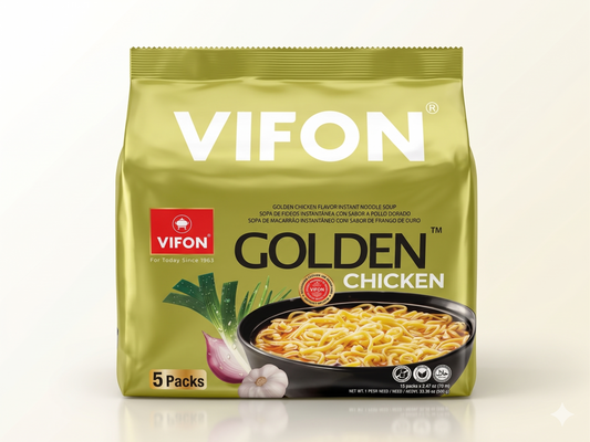 082. VIFON Golden Chicken Flavor Noodle Soup (70g, 5packs/bag)