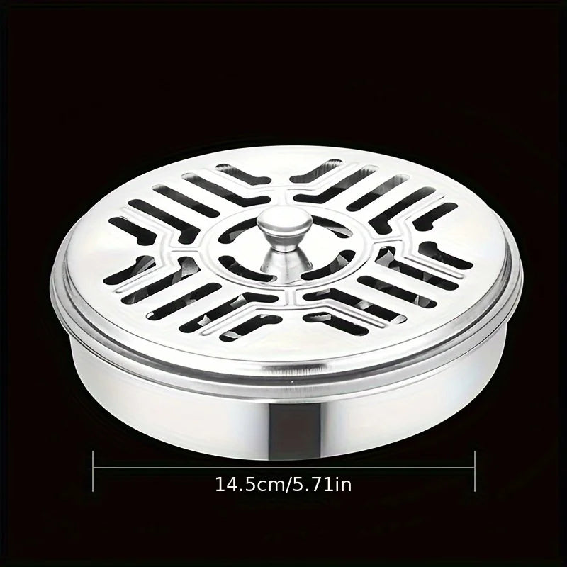 1PC Incense Holder, Mosquito Coil Tray Holder For Household With Lid, Outdoor Mosquito Coil Box, For Living Room And Bedroom