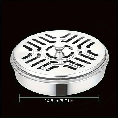 1PC Incense Holder, Mosquito Coil Tray Holder For Household With Lid, Outdoor Mosquito Coil Box, For Living Room And Bedroom
