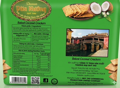 Bánh Dừa Nướng Quý Thu (Crispy Baked Coconut Crackers)