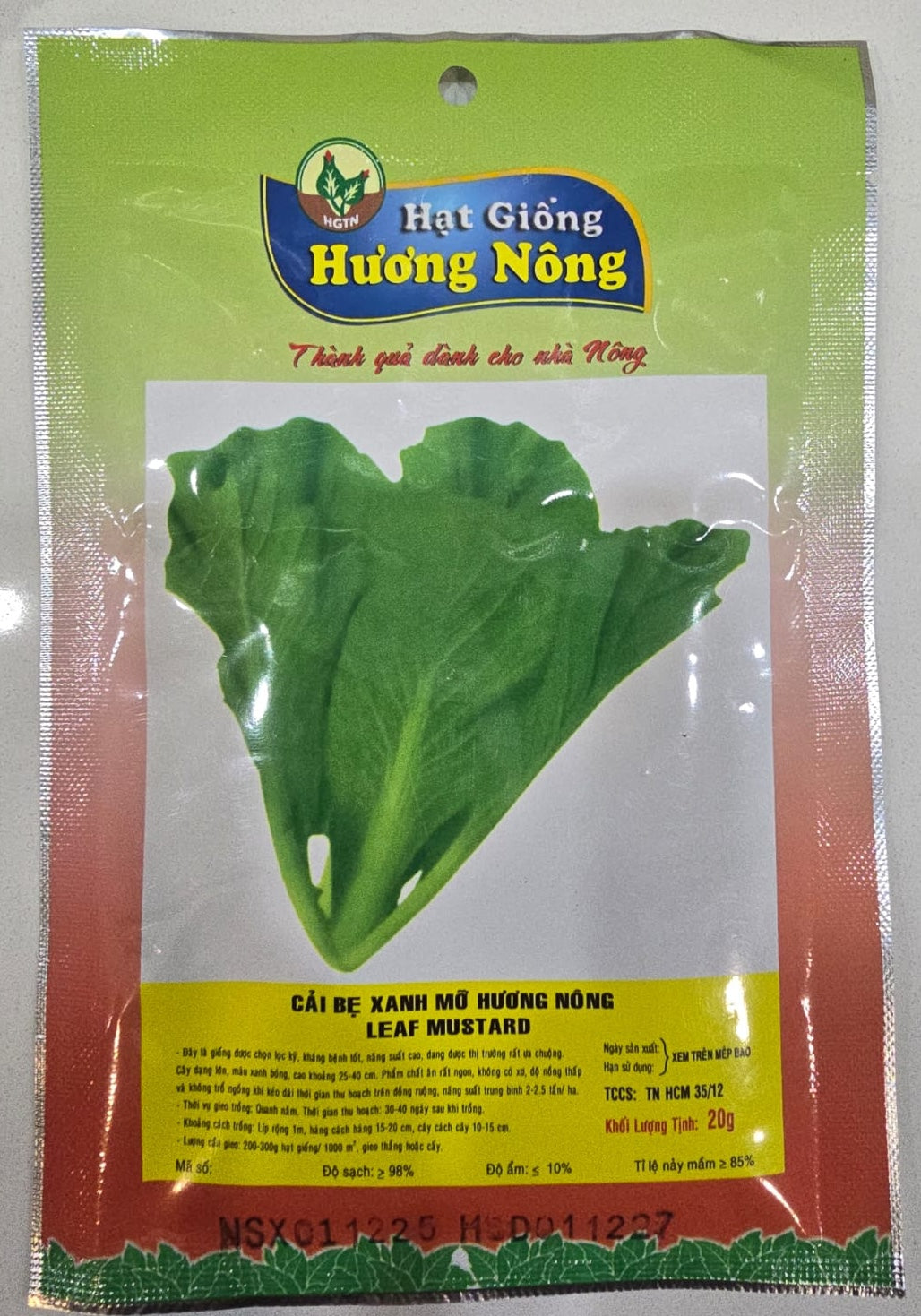 Leaf Mustard Seeds (Cải Bẹ Xanh Mỡ Hương Nông)