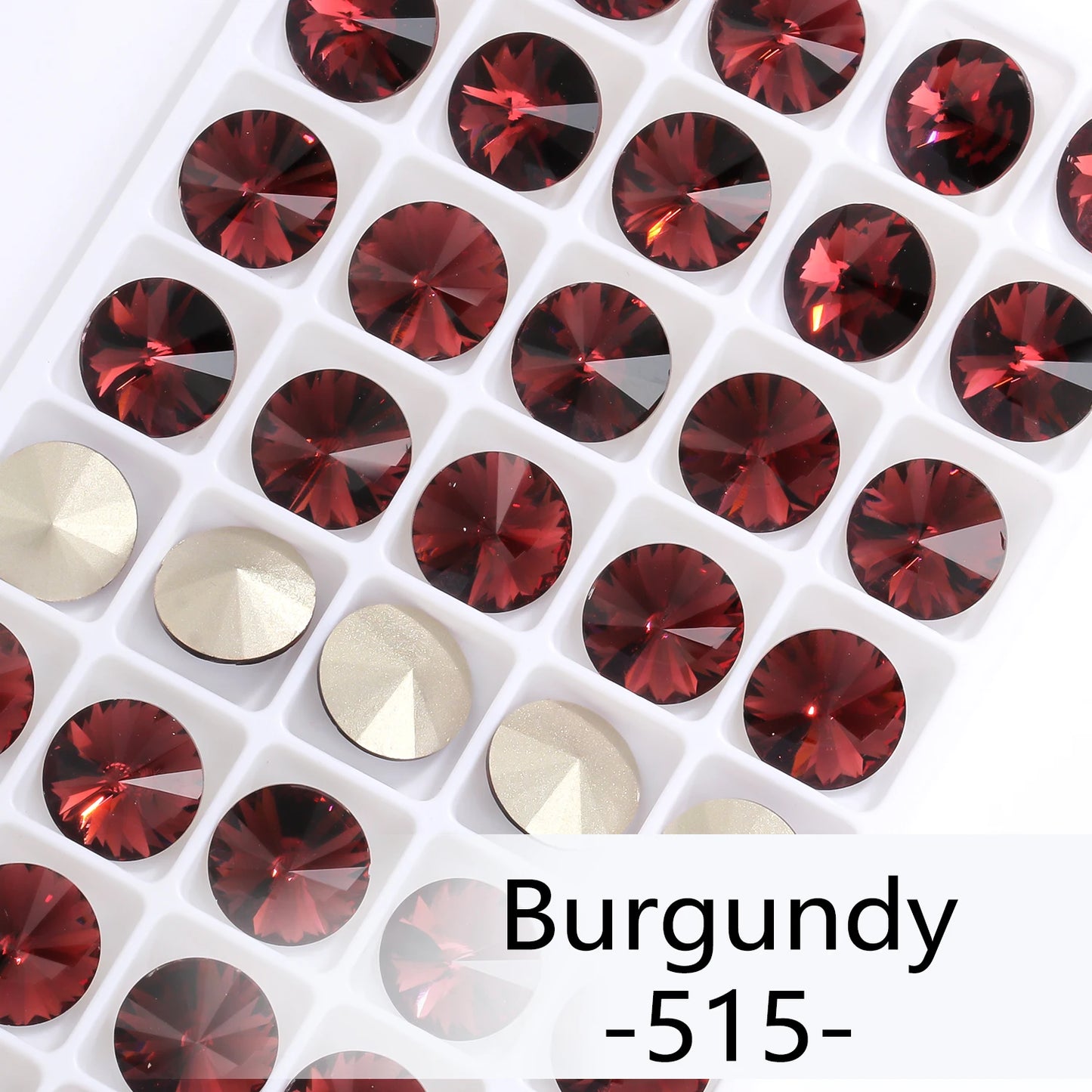 6/8/10/12/14MM Rivoli Rhinestone Round Pointed Diamond Stones Colorful Beads Crafts Crystal Nail Clothes Jewelry Accessories