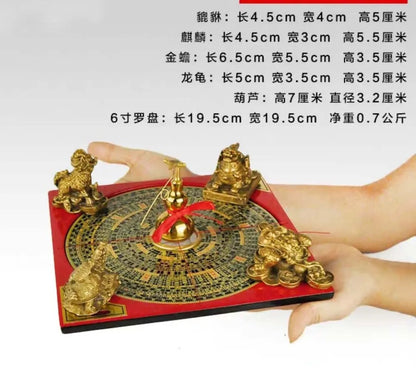 Asia Geomantic FENG SHUI master tool-HOME OFFICE efficacious JIN MU SHUI HUO TU Town house money drawing 8 Diagrams LUO PAN ZHEN