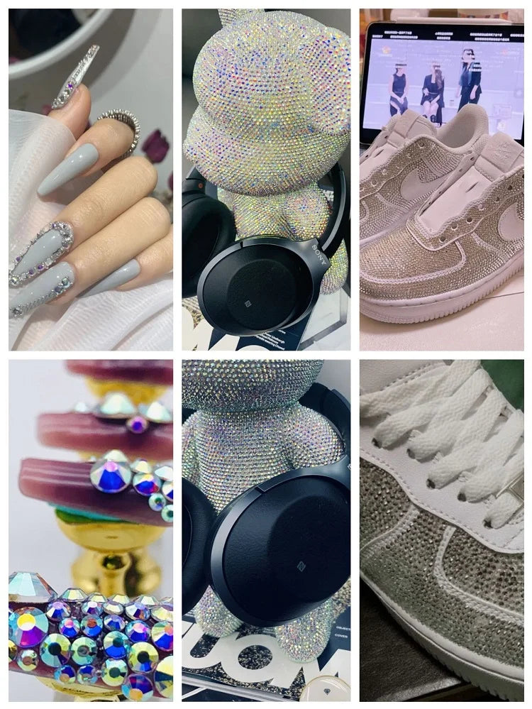 VDD Non Hot Fix Flatback Rhinestones And Decorations Crystal Nail Art Accessories Nail Sticker DMC Glitter Stone Diamond DIY