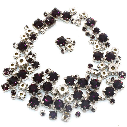 Hot Sale 100pcs/bag Mix Size Glass Crystal Stones Clothing Loose Beads Silver Claw Setting Sew On Rhinestones Diy Wedding Dress