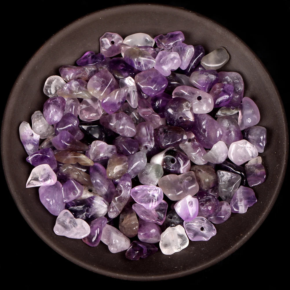 Natural Chips Gravel Stone Irregular Green Fluorite Amethysts Garnet Beads For Jewelry Making DIY Bracelet Necklace Accessories