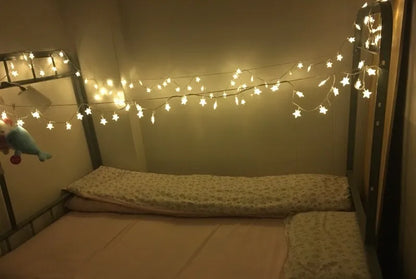 Đèn Led Dây Ngôi Sao 1.5m/3m/6m/10m Trang Trí Giáng Sinh, Đèn Thần Tiên Rèm Tiệc Cưới Dùng Pin USB Cho Gia Đình