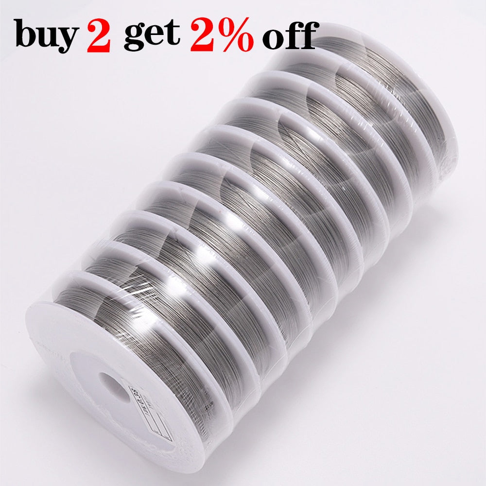 1 Roll/lots 0.3-1.0mm Resistant Strong Line Stainless Steel Wire Tiger Tail Beading Wire For Jewelry Making Finding