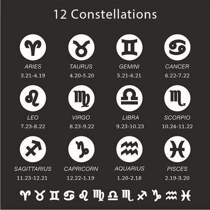 Hot Sale12 Zodiac Letter Constellations Chain Necklace For Women Men Aries Virgo Libra Scorpio Capricorn Aquarius Birthday Gift