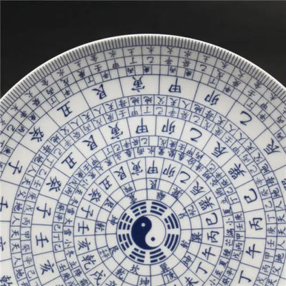 Chinese Blue And White Porcelain Cerami Painted Feng Shui Small Plate