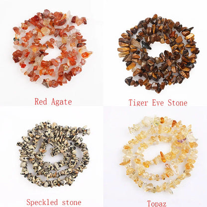 16 inch Natural Stone Beads Chips Beads 5-8mm Irregular Crystal Agate Gravel Beads Diy Bracelet For Jewelly HK058