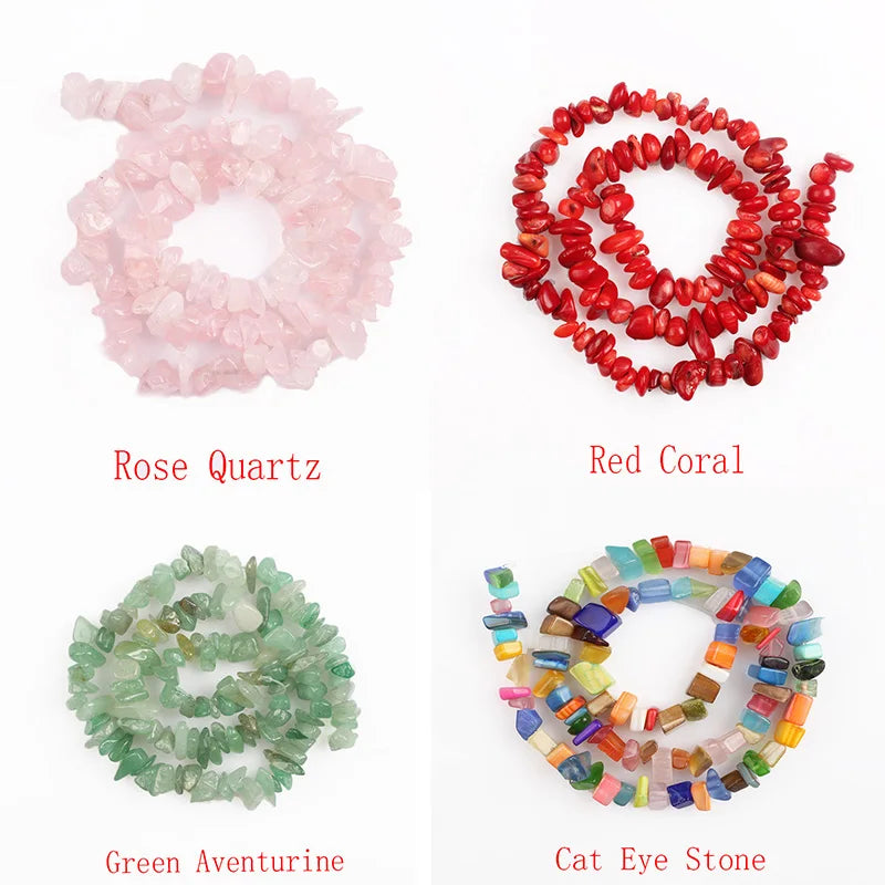 16 inch Natural Stone Beads Chips Beads 5-8mm Irregular Crystal Agate Gravel Beads Diy Bracelet For Jewelly HK058