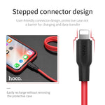 HOCO Silicone fast Charging USB Cable for Apple iphone 11 12 13 Pro X XS XS Max 8 7 6 Plus for iPad Charger Fire resistance