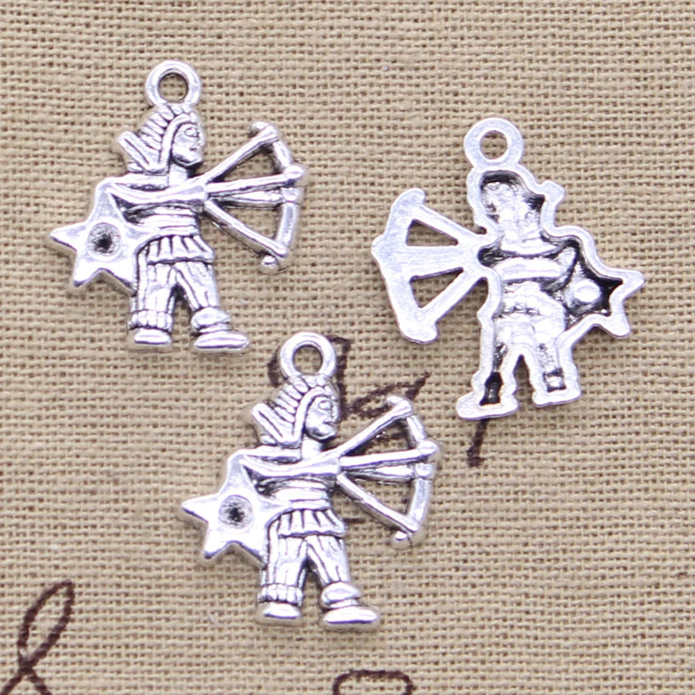 12pcs Charms Zodiac Capricron Aquarius Aries Cancer Leo Libra Taurus Scorpio Sagittarius Vigro Gemini Pisces DIY Antique Pendant