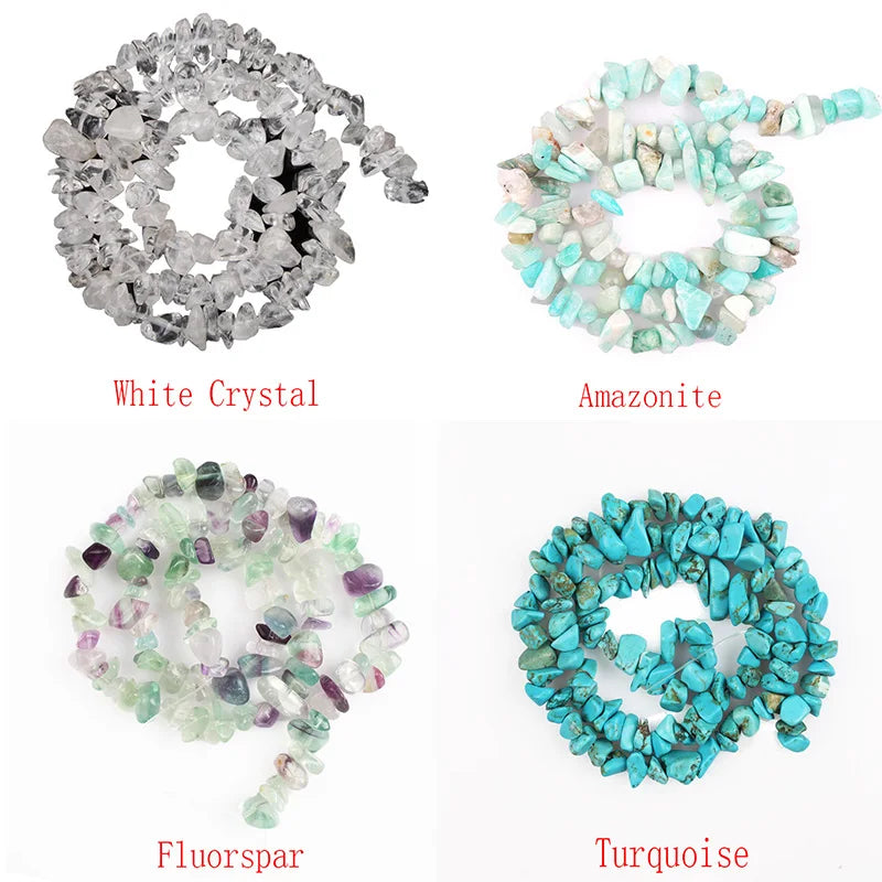 16 inch Natural Stone Beads Chips Beads 5-8mm Irregular Crystal Agate Gravel Beads Diy Bracelet For Jewelly HK058