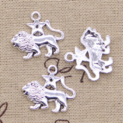 12pcs Charms Zodiac Capricron Aquarius Aries Cancer Leo Libra Taurus Scorpio Sagittarius Vigro Gemini Pisces DIY Antique Pendant