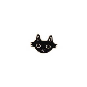 Cartoon Animal Brooches Black White Couple Cat Fish Bone Enamel Pins Clothes Collar Lapel Pin Bag Metal Badges Jewelry For Lover