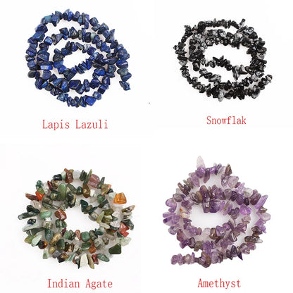 16 inch Natural Stone Beads Chips Beads 5-8mm Irregular Crystal Agate Gravel Beads Diy Bracelet For Jewelly HK058
