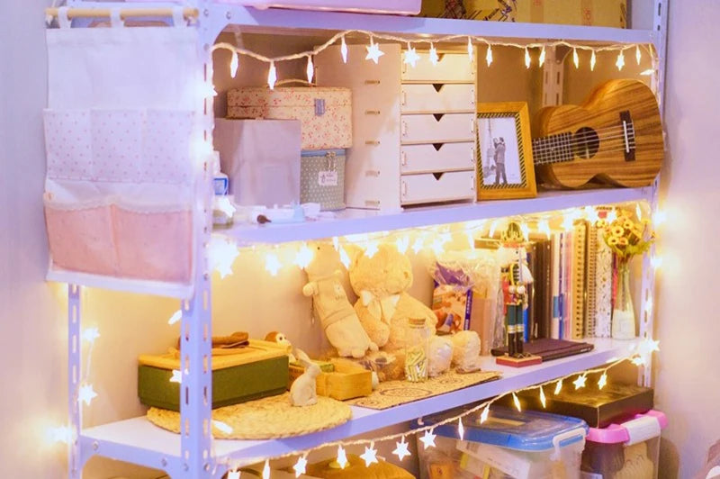 Đèn Led Dây Ngôi Sao 1.5m/3m/6m/10m Trang Trí Giáng Sinh, Đèn Thần Tiên Rèm Tiệc Cưới Dùng Pin USB Cho Gia Đình