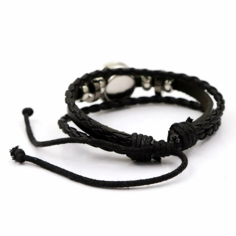 12 Zodiac Signs Constellation Charm Bracelet Men Women Fashion Multilayer Weave leather Bracelet & Bangle Birthday Gifts-1