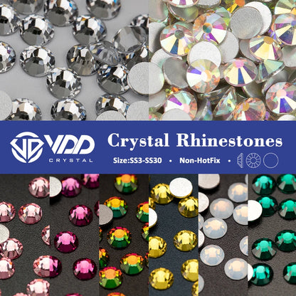 VDD Non Hot Fix Flatback Rhinestones And Decorations Crystal Nail Art Accessories Nail Sticker DMC Glitter Stone Diamond DIY
