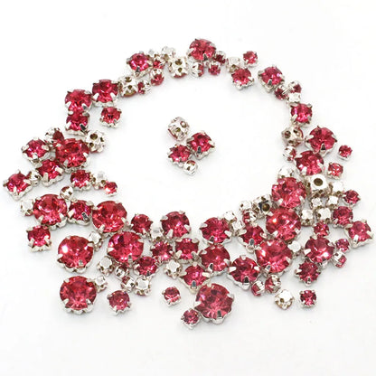 Hot Sale 100pcs/bag Mix Size Glass Crystal Stones Clothing Loose Beads Silver Claw Setting Sew On Rhinestones Diy Wedding Dress