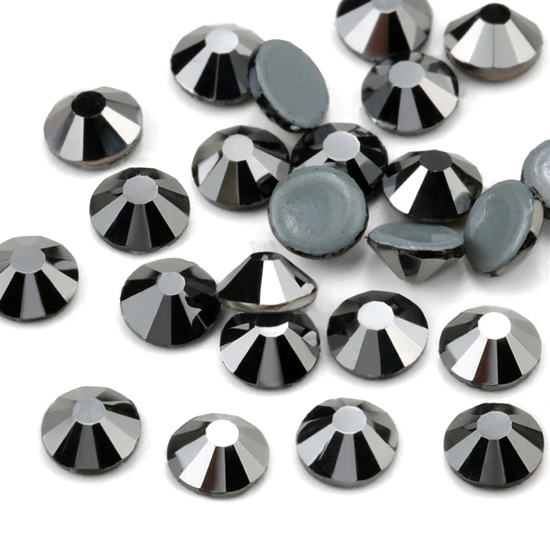 SS6-SS30 Multi-color Crystal AB Hot Fix Rhinestone Crystal Super Glitter Strass Iron On Rhinestones For Nail Art Fabric Garment