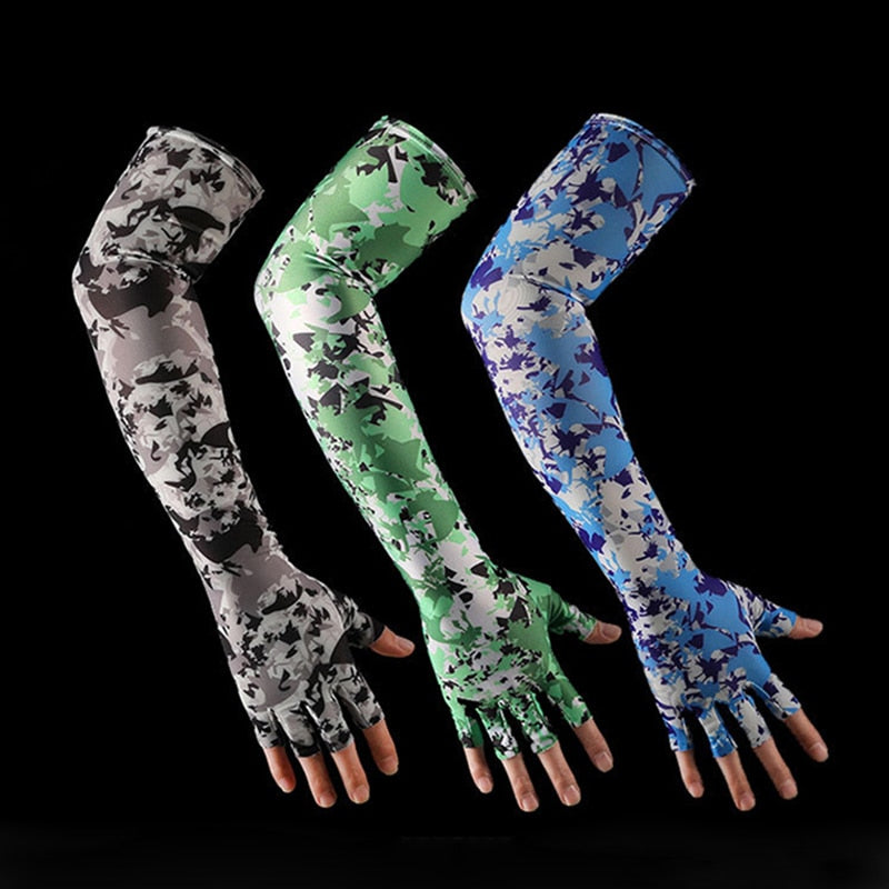 Cool Men Women Arm Sleeve Gloves Running Cycling Sleeves Fishing Bike Sport Protective Arm Warmers UV Protection Cover FA01