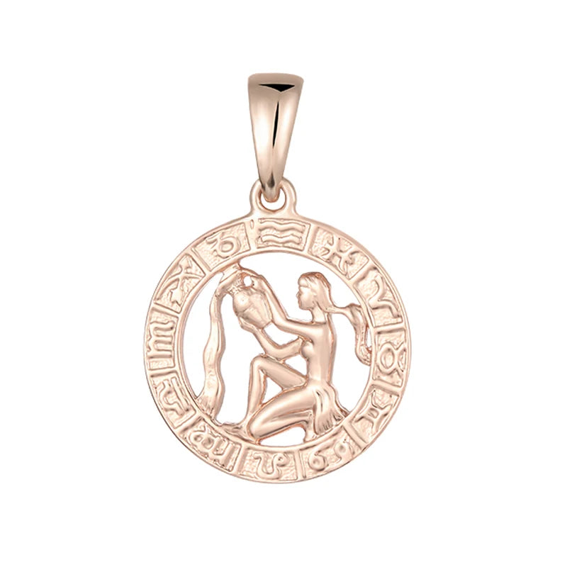 12 Choose Women Men 585 Rose Gold Color Zodiac Constellation Pisces Pendant