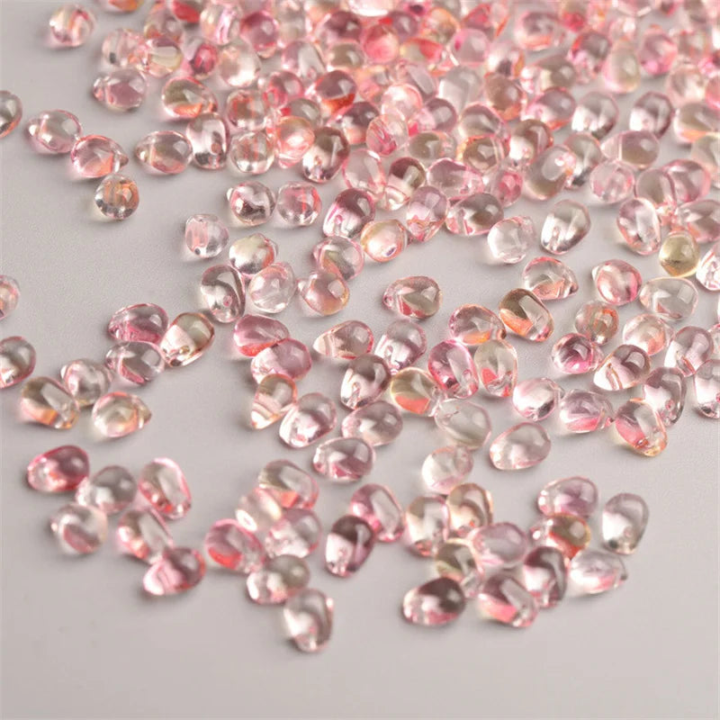 50PCS/Lot 4*6mm Glass Beads Material Czech Crystal Water Drop Petal Shape Suitable for DIY Accessories Necklace Making Beads